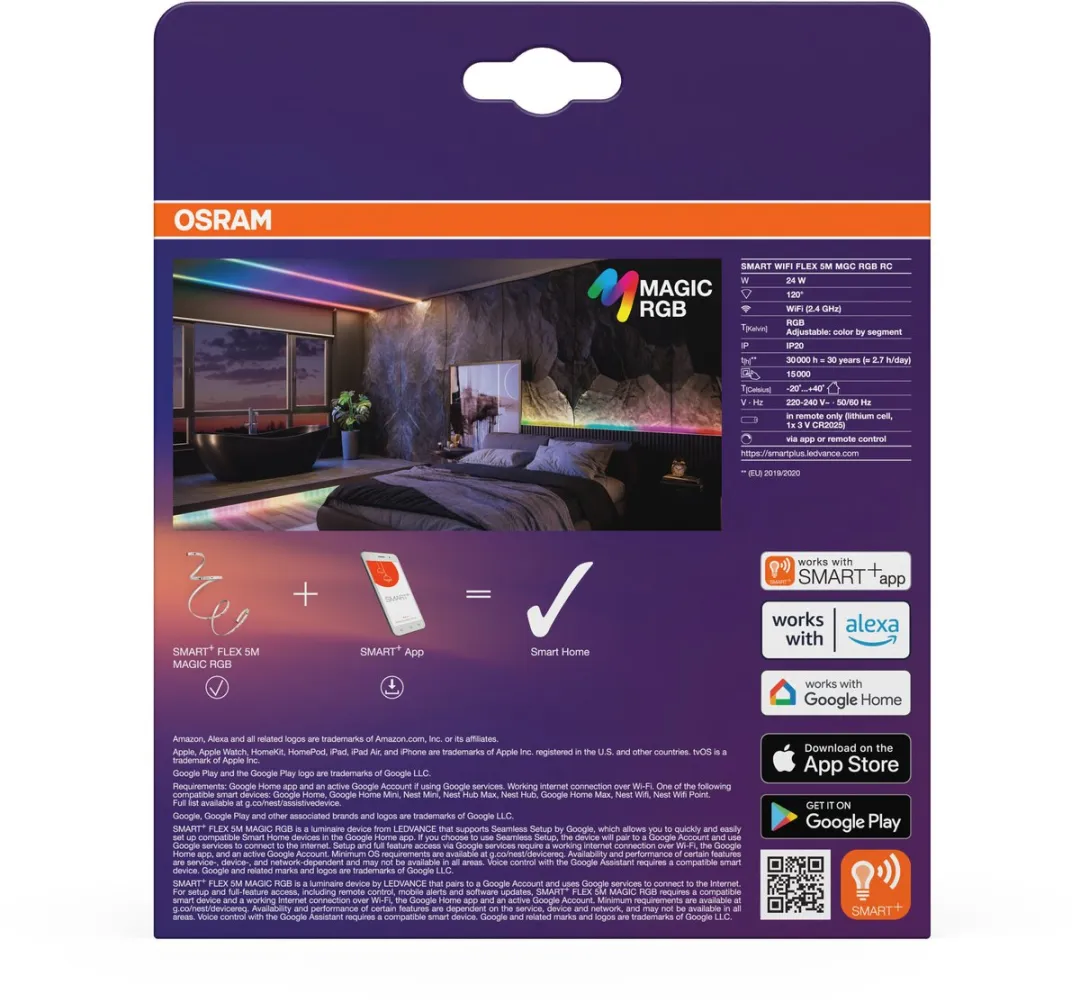 Osram Smart+ Wifi Flex Magic RGB LED Strip 5m - 22W