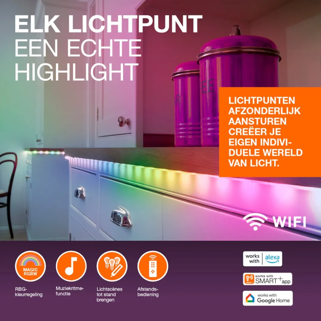 Osram Smart+ Wifi Flex Magic RGB LED Strip 5m - 22W