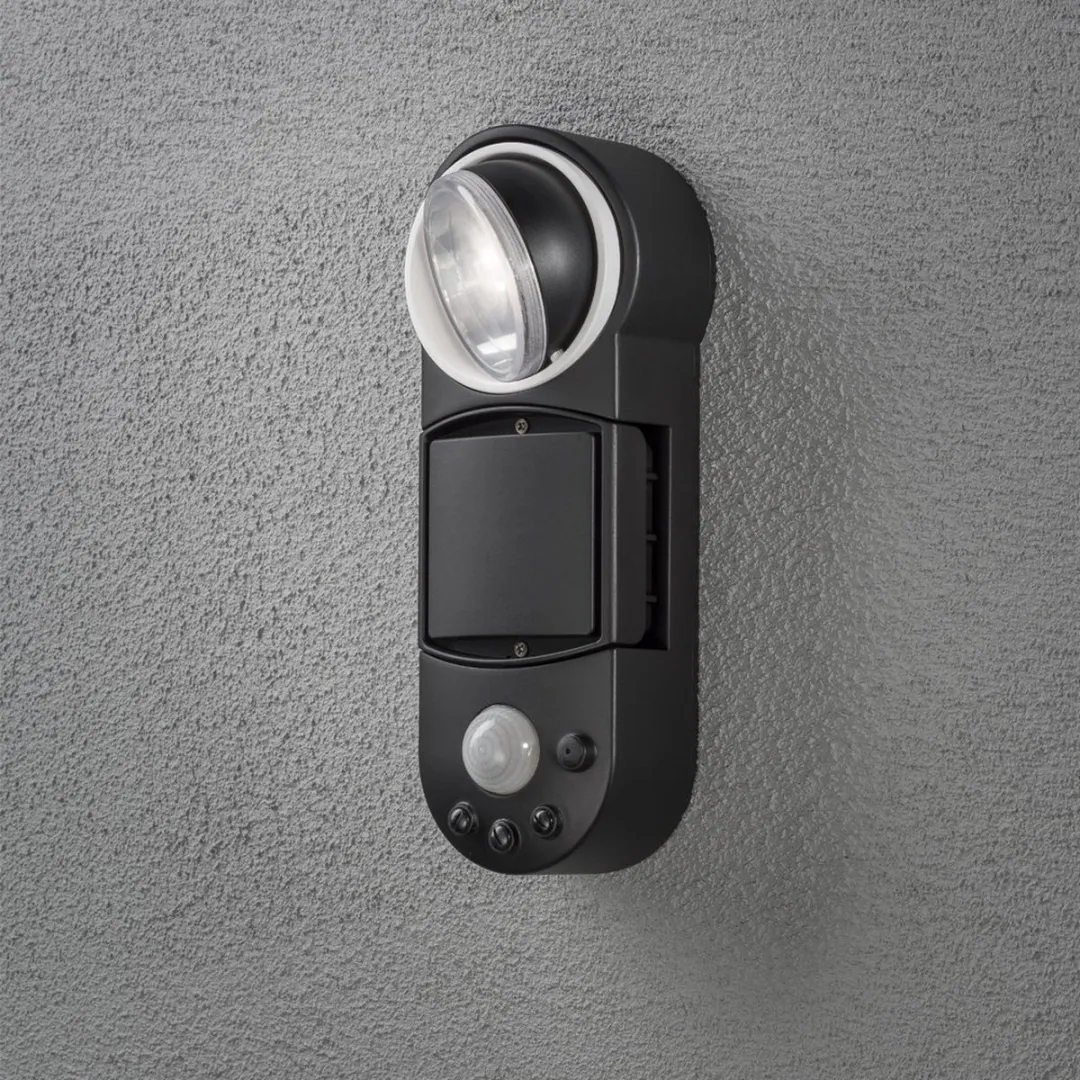 Konstsmide Wandspot Sensor LED 3W 100lm 3500K - 3 Lichtpunten - Zwart