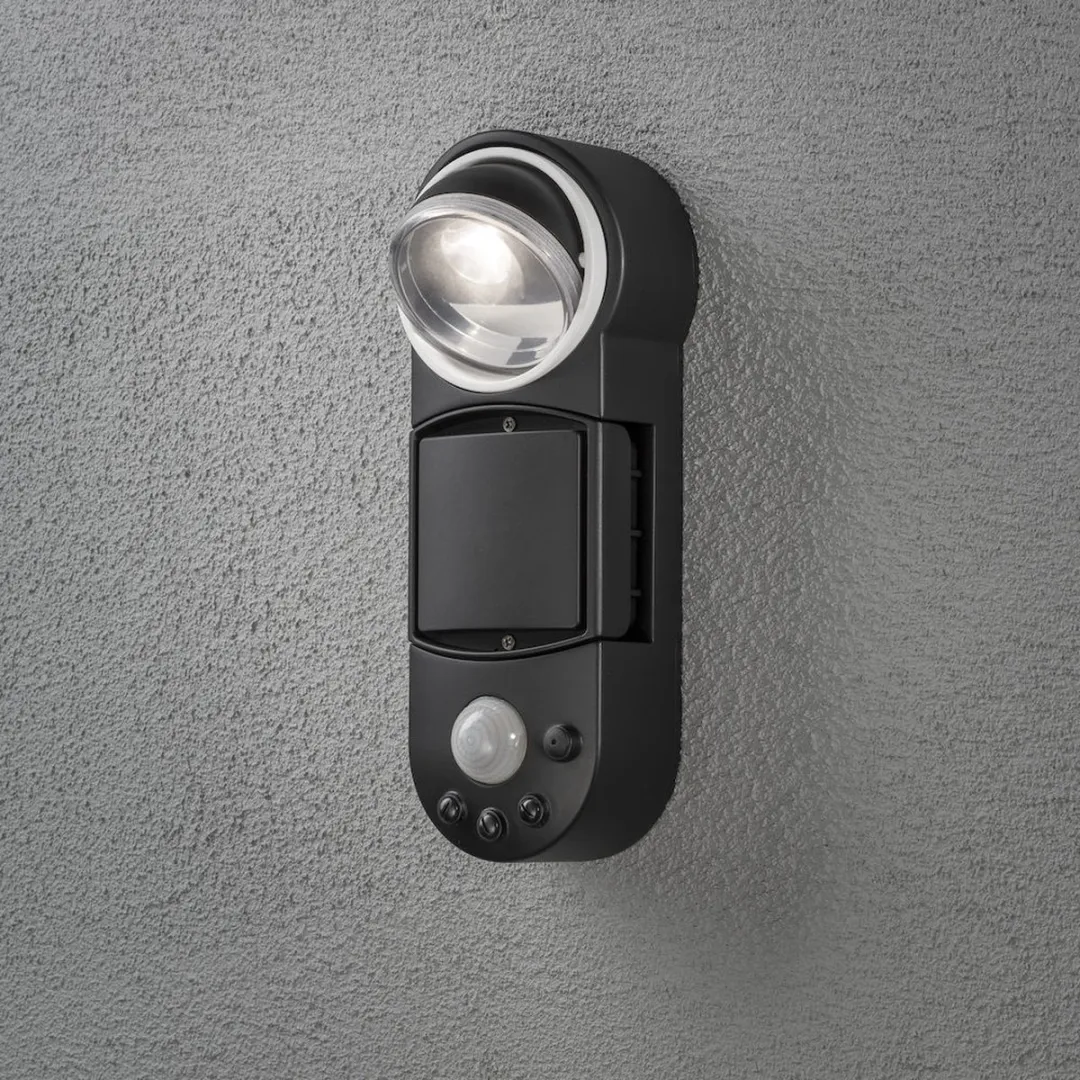 Konstsmide Wandspot Sensor LED 3W 100lm 3500K - 3 Lichtpunten - Zwart - afbeelding 6 van 6
