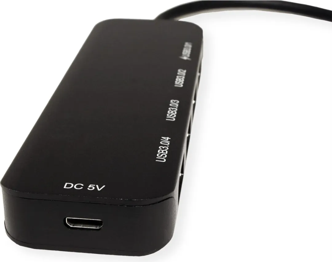 Value USB 3.2 Gen 1 Hub 4-poorts - Zwart