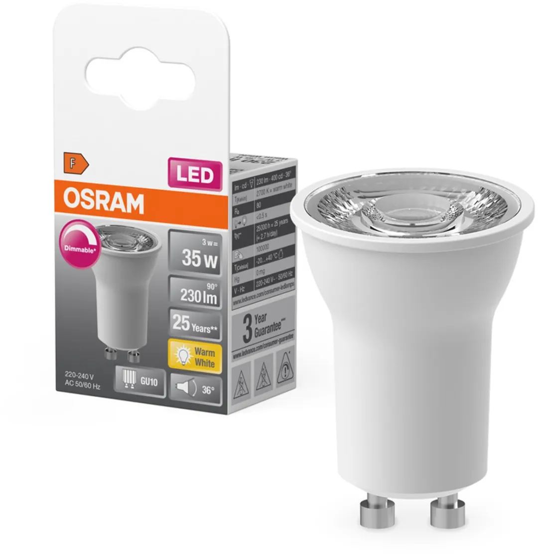 Osram LED Superstar Reflector Spot GU10 PAR11 3W - 230lm - 2700K