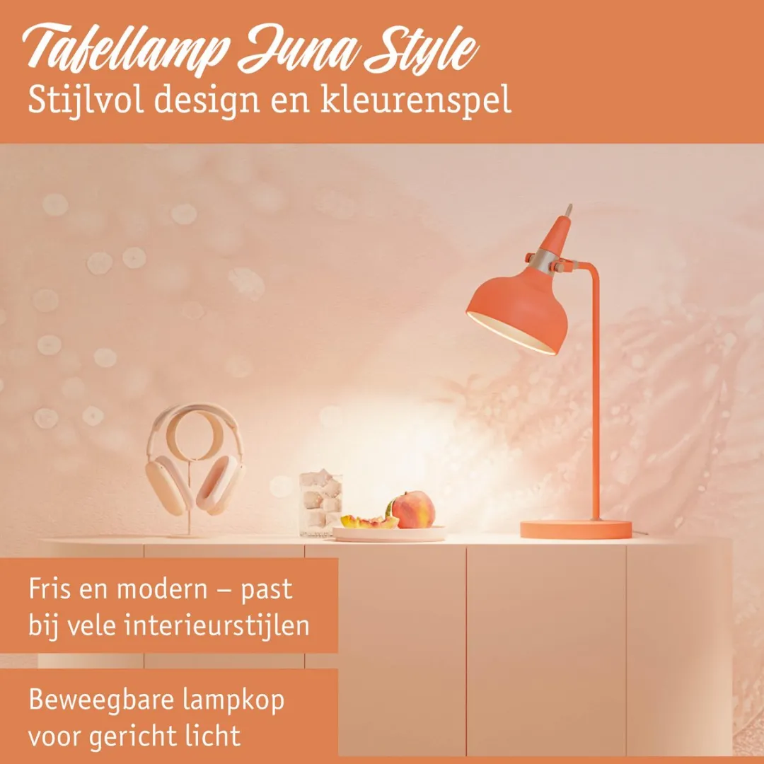Paulmann Juna Style LED Tafellamp E14 - 20W - Peach