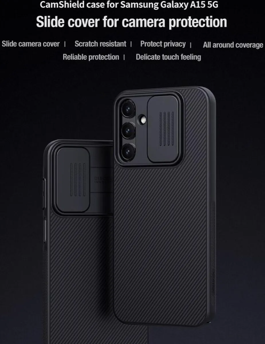 Nillkin CamShield Pro Hoesje Samsung Galaxy A15 - Zwart - MPN 57983118673 - afbeelding 6 van 6