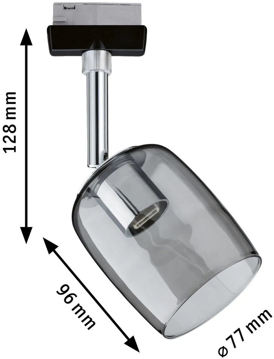 Paulmann Blossom Plafondspot URail G9 - Zwart/Rookglas