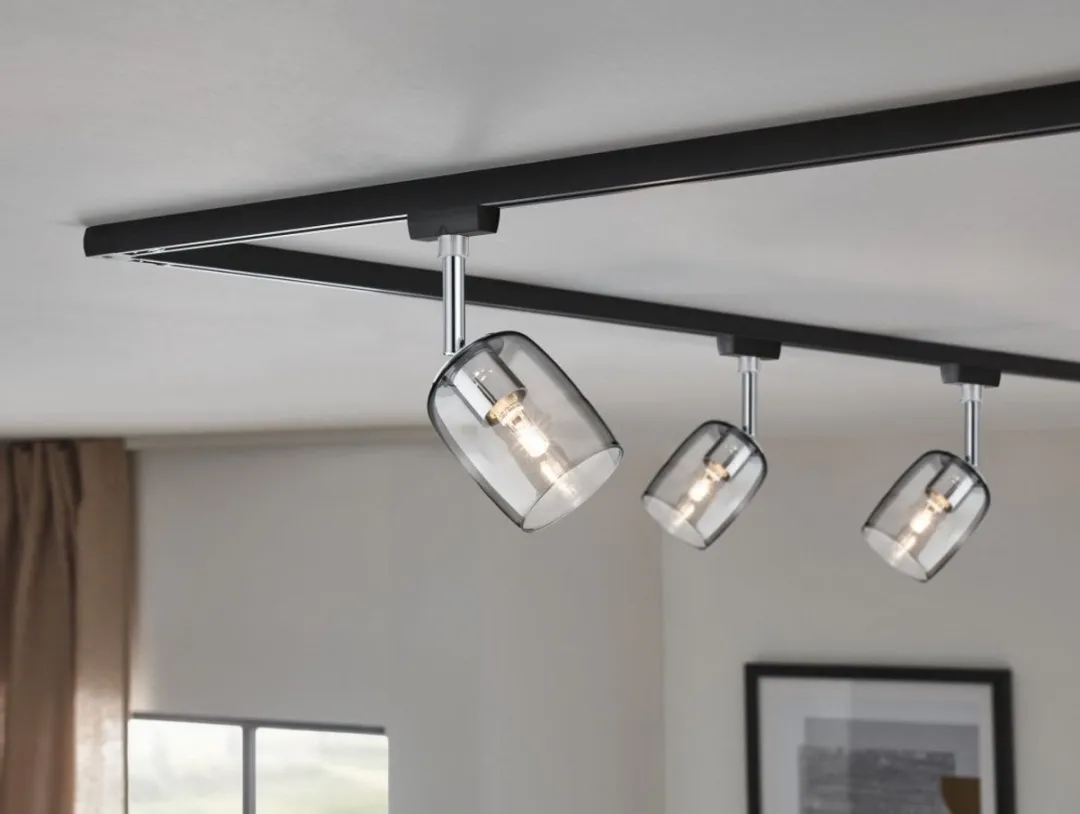 Paulmann Blossom Plafondspot URail G9 - Zwart/Rookglas