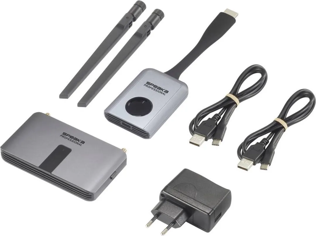 SpeaKa Professional SP-WTR-400 Draadloze HDMI-set - 30m - Grijs-blauw