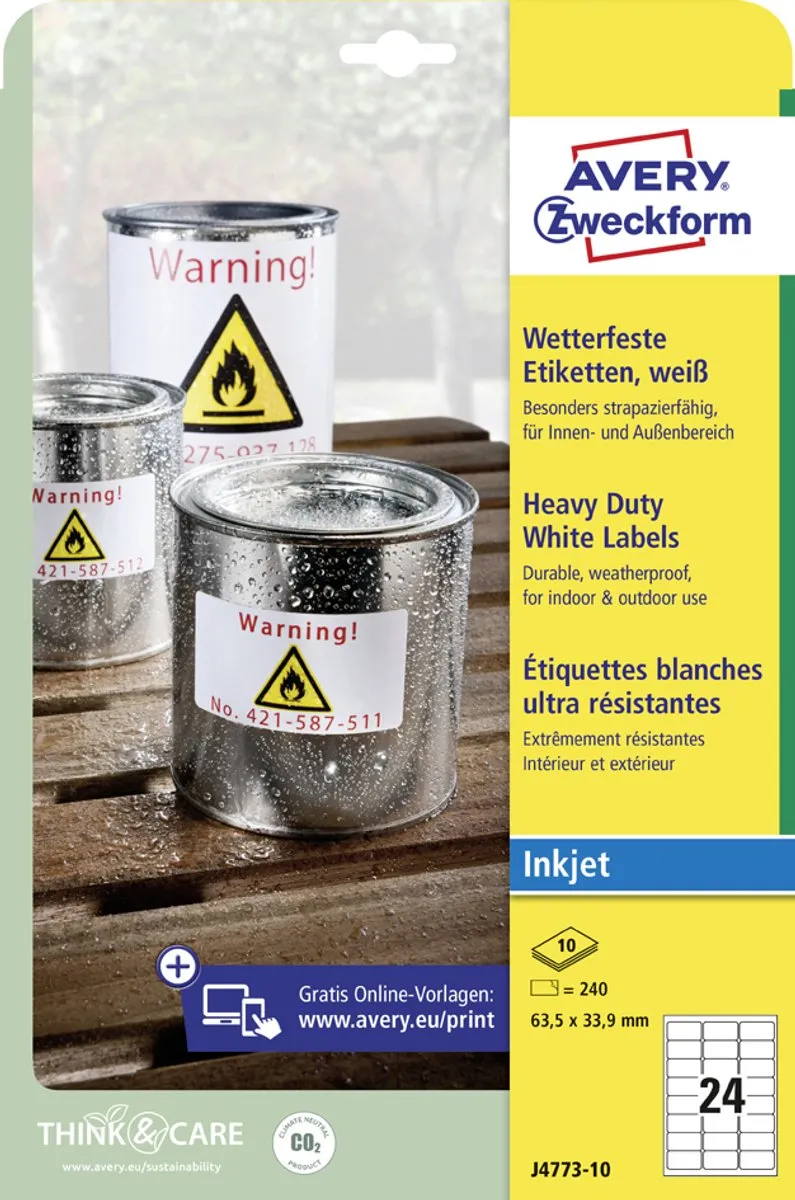 Avery Zweckform Folie-etiketten J4776-10