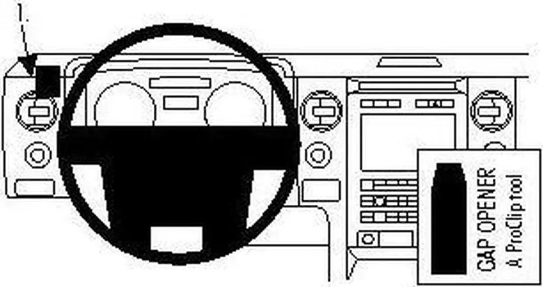 Brodit ProClip Ford F-Serie 150 2009-2014 Houder - Left mount
