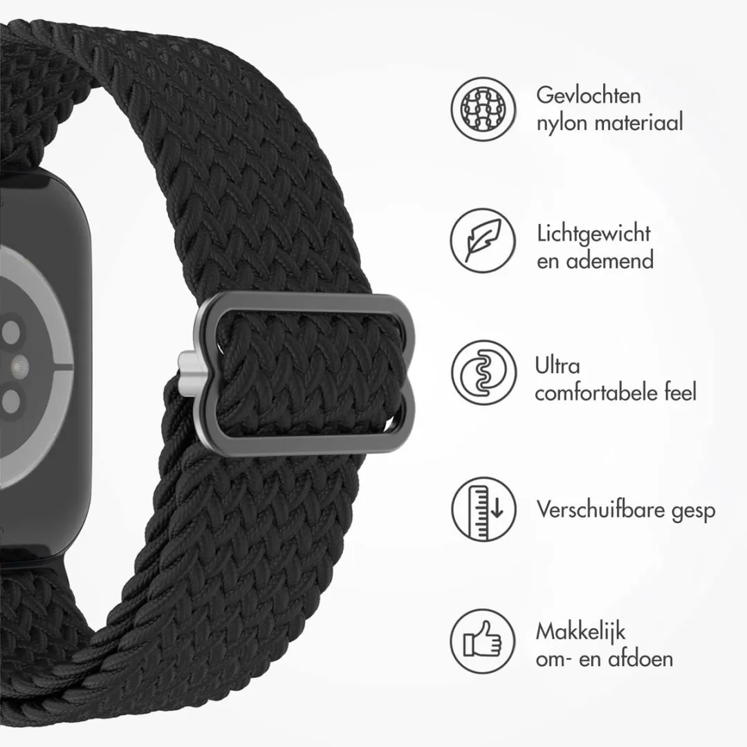 Imoshion Nylon Bandje Apple Watch 38-42mm - Zwart
