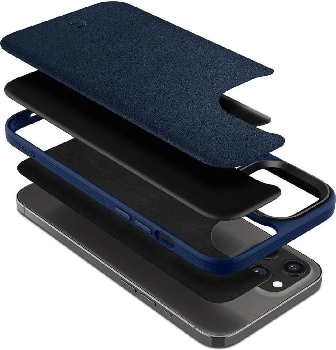 Spigen Cyrill Basic Leather Hoesje ACS01651 - Blauw
