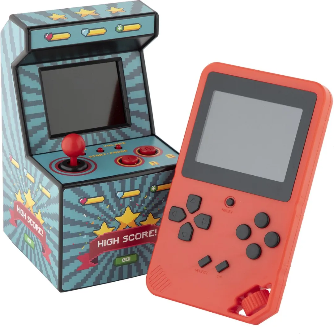 Toy Universe Retro Arcade Game 2-Pack – Handheld & Mini Arcade Console | 200 Ingebouwde 8-Bit Spellen | 2.5" & 2.8" TFT Schermen | Draagbare Game Consoles voor Jong en Oud | 2 Jaar Garantie