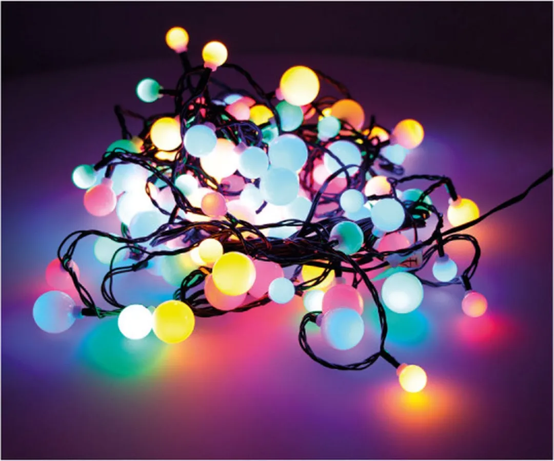 Lumineo Feestverlichting Lichtsnoer 120 LED - 9m - Multicolor - Zwart