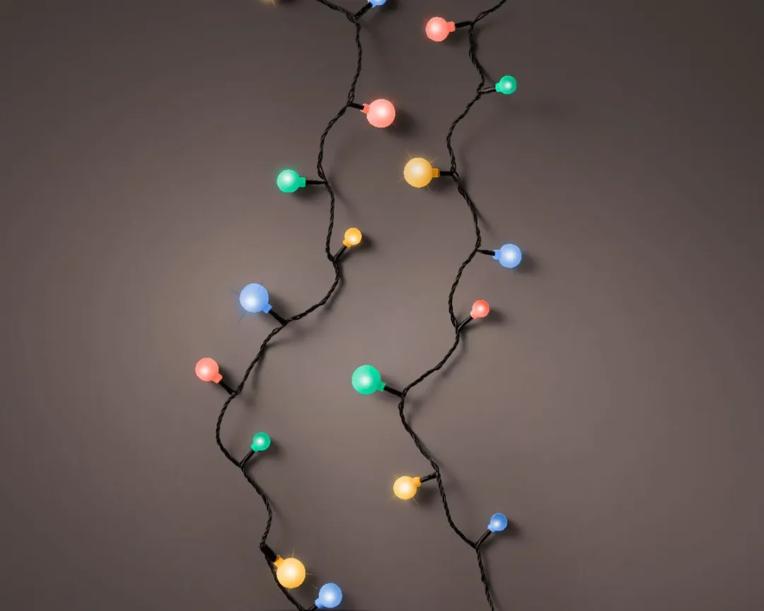Lumineo Feestverlichting Lichtsnoer 120 LED - 9m - Multicolor - Zwart - afbeelding 6 van 6