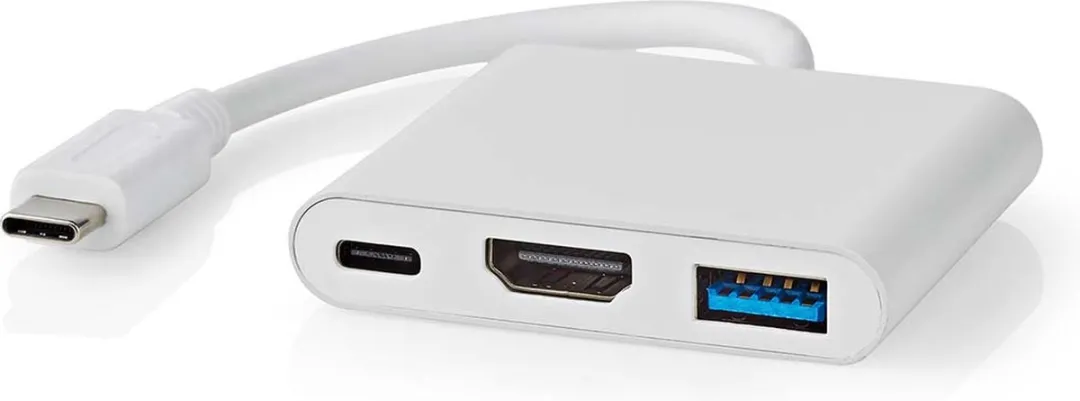 Nedis CCGB64770WT01 USB Multi-Port Adapter - HDMI/USB-A/USB-C - 5Gbps - Wit