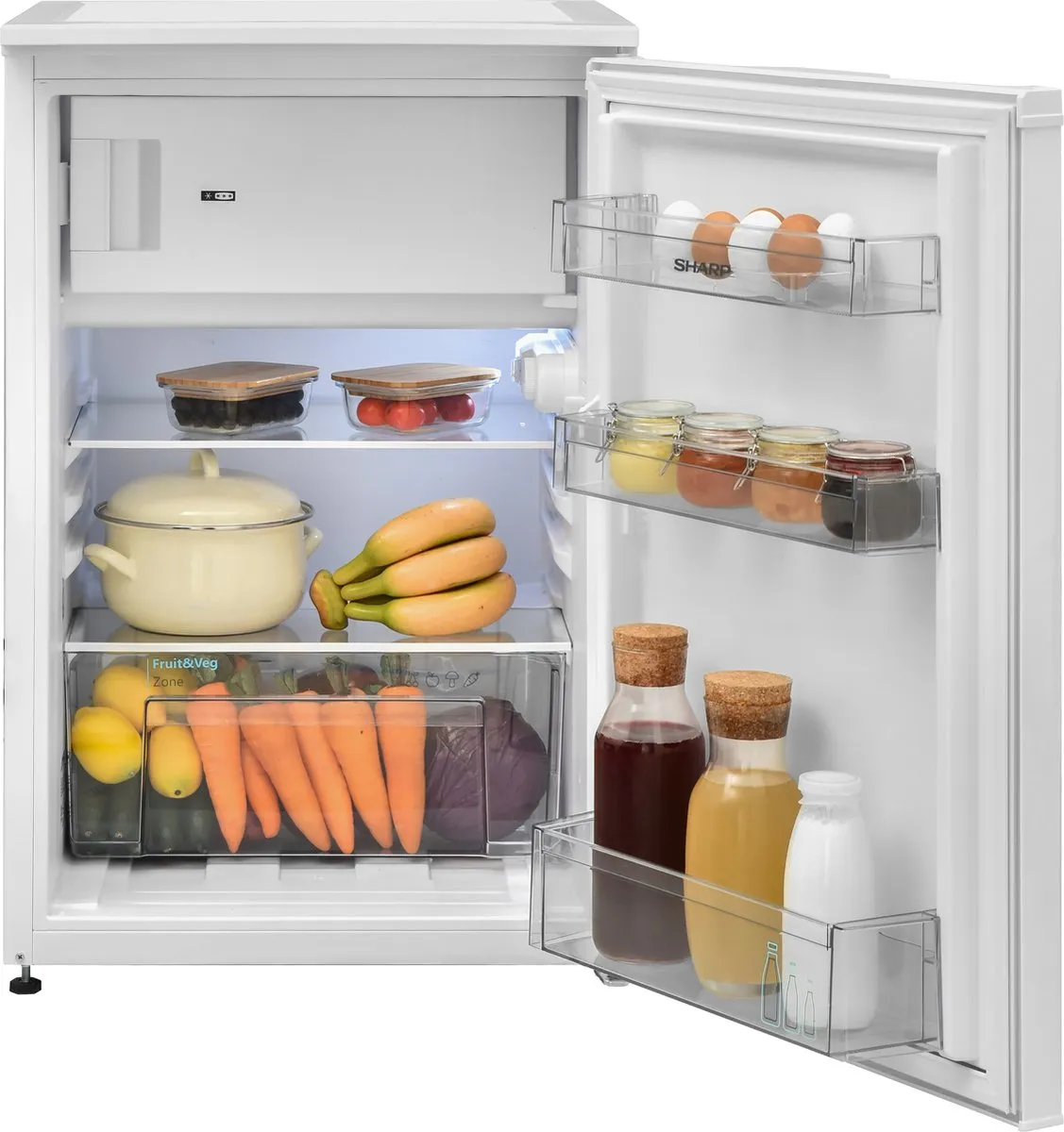Sharp SJUD121T2W Koelkast 121L - Wit