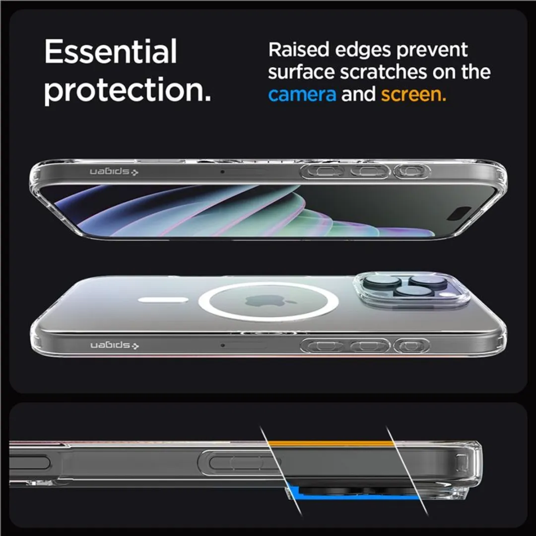 Spigen Crystal Flex MagFit Hoesje iPhone 16 Pro - Transparant