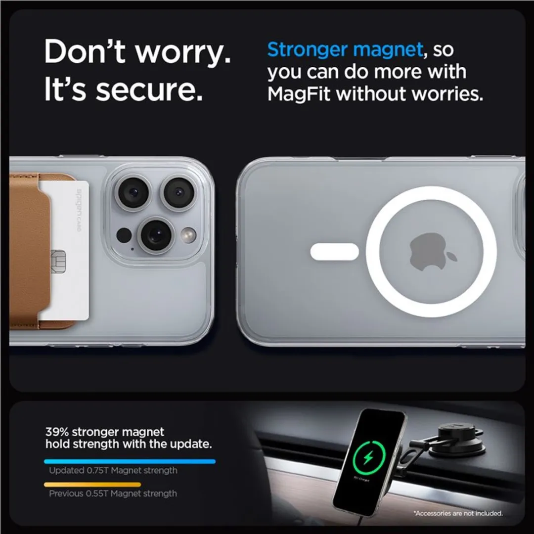 Spigen Crystal Flex MagFit Hoesje iPhone 16 Pro - Transparant