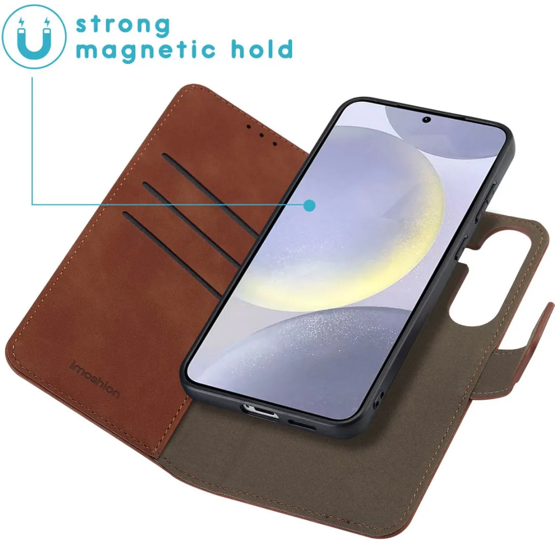 Imoshion Bookcase Hoesje Samsung Galaxy S25 Plus - 3 Pasjes - Bruin