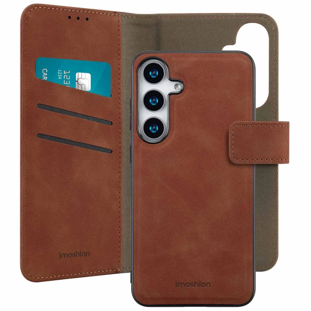 Imoshion Bookcase Hoesje Samsung Galaxy S25 Plus - 3 Pasjes - Bruin