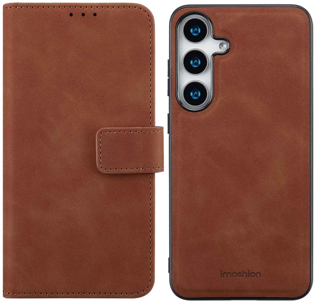 Imoshion Bookcase Hoesje Samsung Galaxy S25 Plus - 3 Pasjes - Bruin