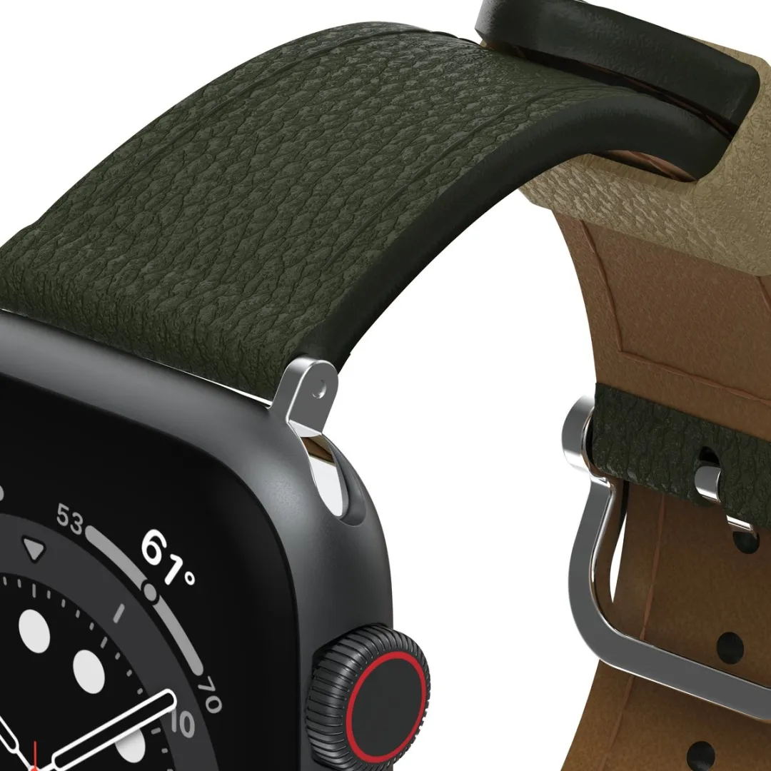 OtterBox Symmetry Cactus Leren Bandje Apple Watch - Groen