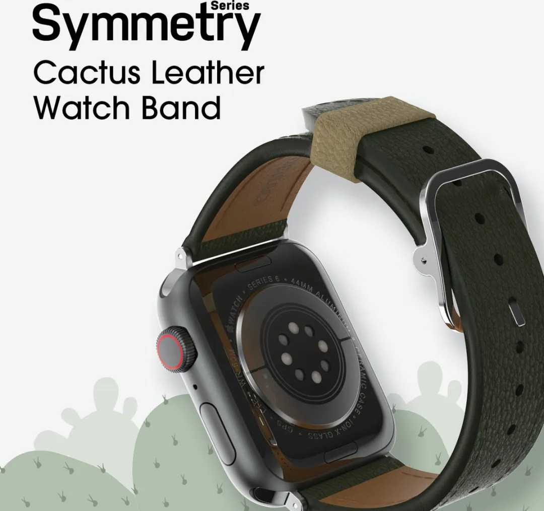 OtterBox Symmetry Cactus Leren Bandje Apple Watch - Groen