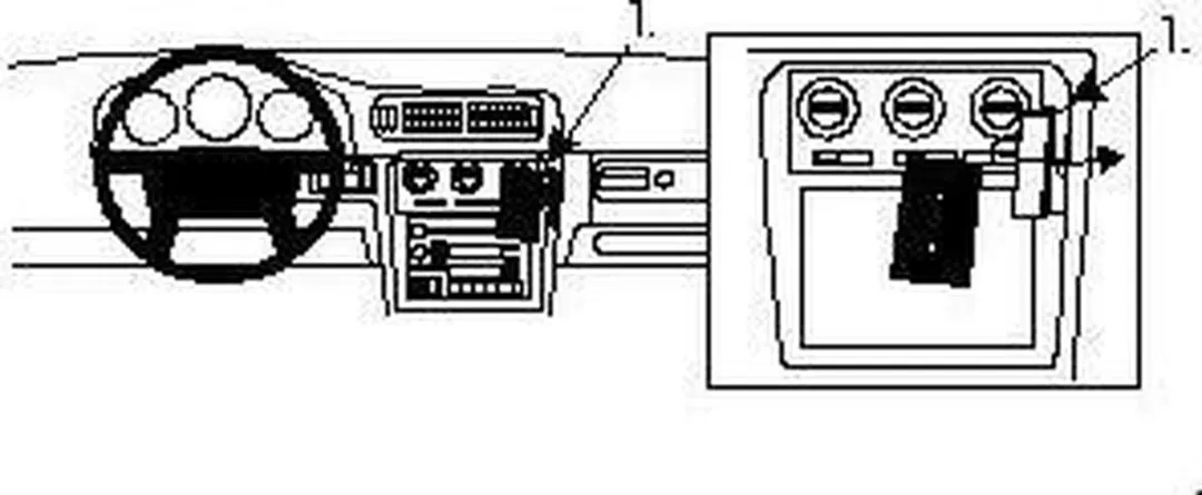 Brodit ProClip Angled Mount 852412 - Volvo C70/V70/S70 - Zwart