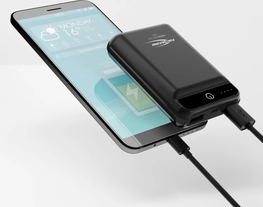 Ansmann Powerbank 10.8 mini 1700-0091 - 10.000mAh - 2 Poorten - Wit - afbeelding 6 van 6