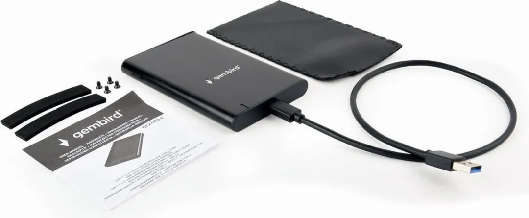Gembird EE2-U3S-6 HDD Behuizing 2,5" SATA - Zwart