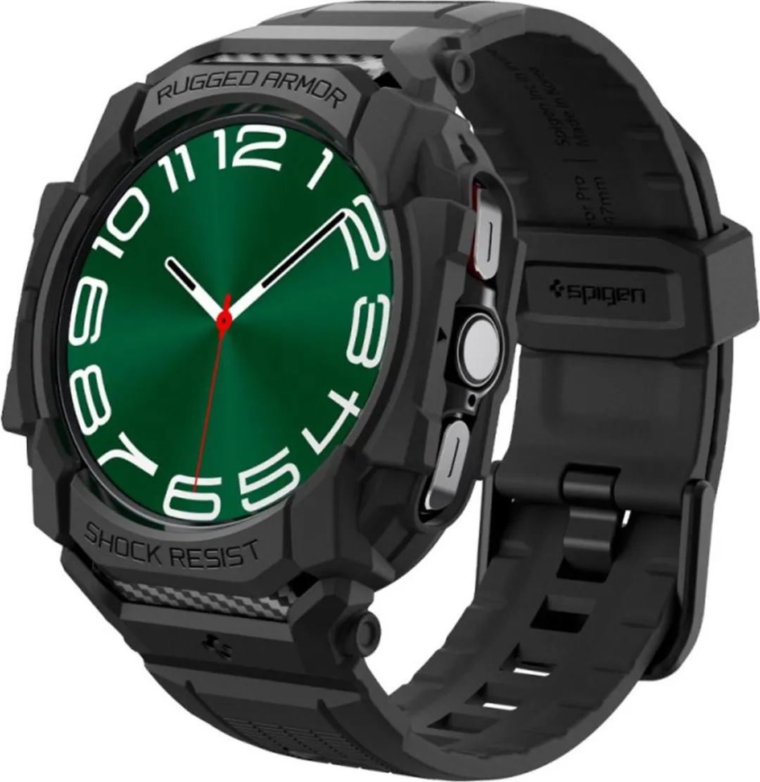 Spigen Rugged Armor Pro Hoesje & Bandje - Samsung Galaxy Watch Ultra - Zwart