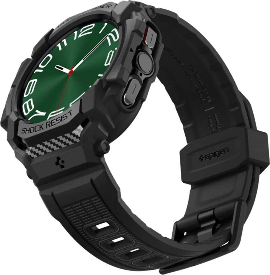 Spigen Rugged Armor Pro Hoesje & Bandje - Samsung Galaxy Watch Ultra - Zwart