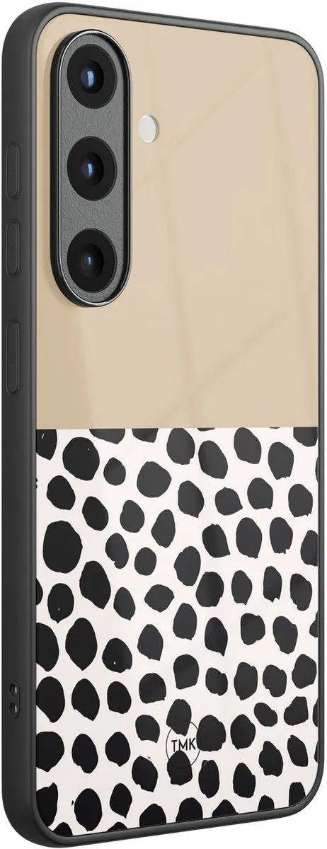 Casevibes Hoesje Samsung Galaxy S25 Brown Dots Abstract - Bruin