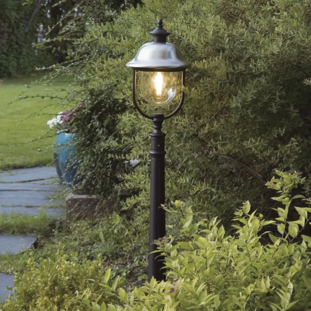 Konstsmide Parma Staande Lamp 118cm - 1 Lichtpunt - Matzwart/RVS