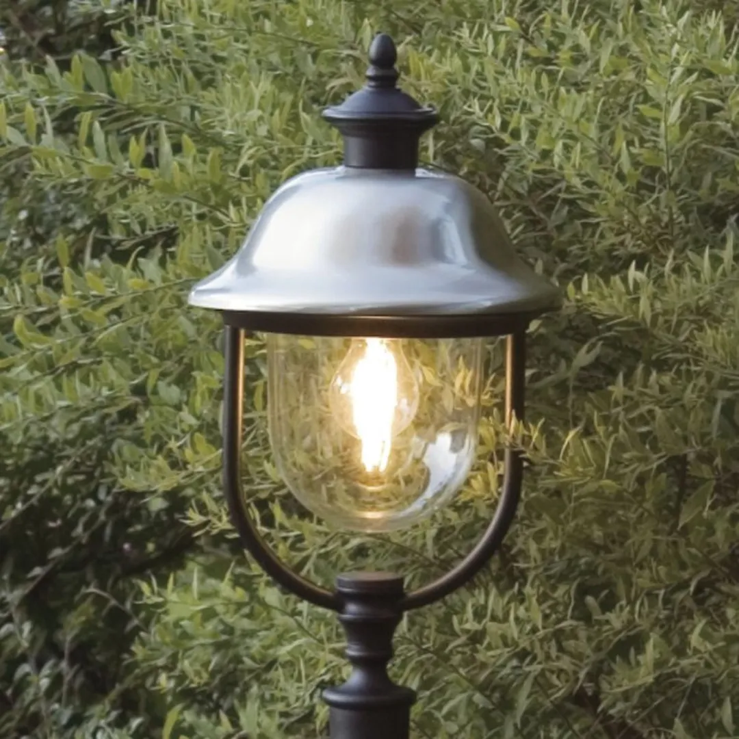 Konstsmide Parma Staande Lamp 118cm - 1 Lichtpunt - Matzwart/RVS