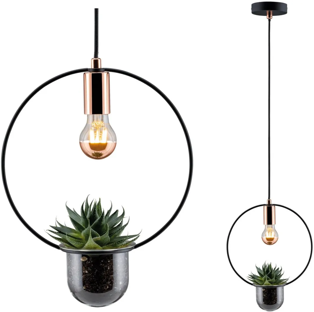 Paulmann Neordic Hanglamp Tasja E27 20W - Zwart/Koper