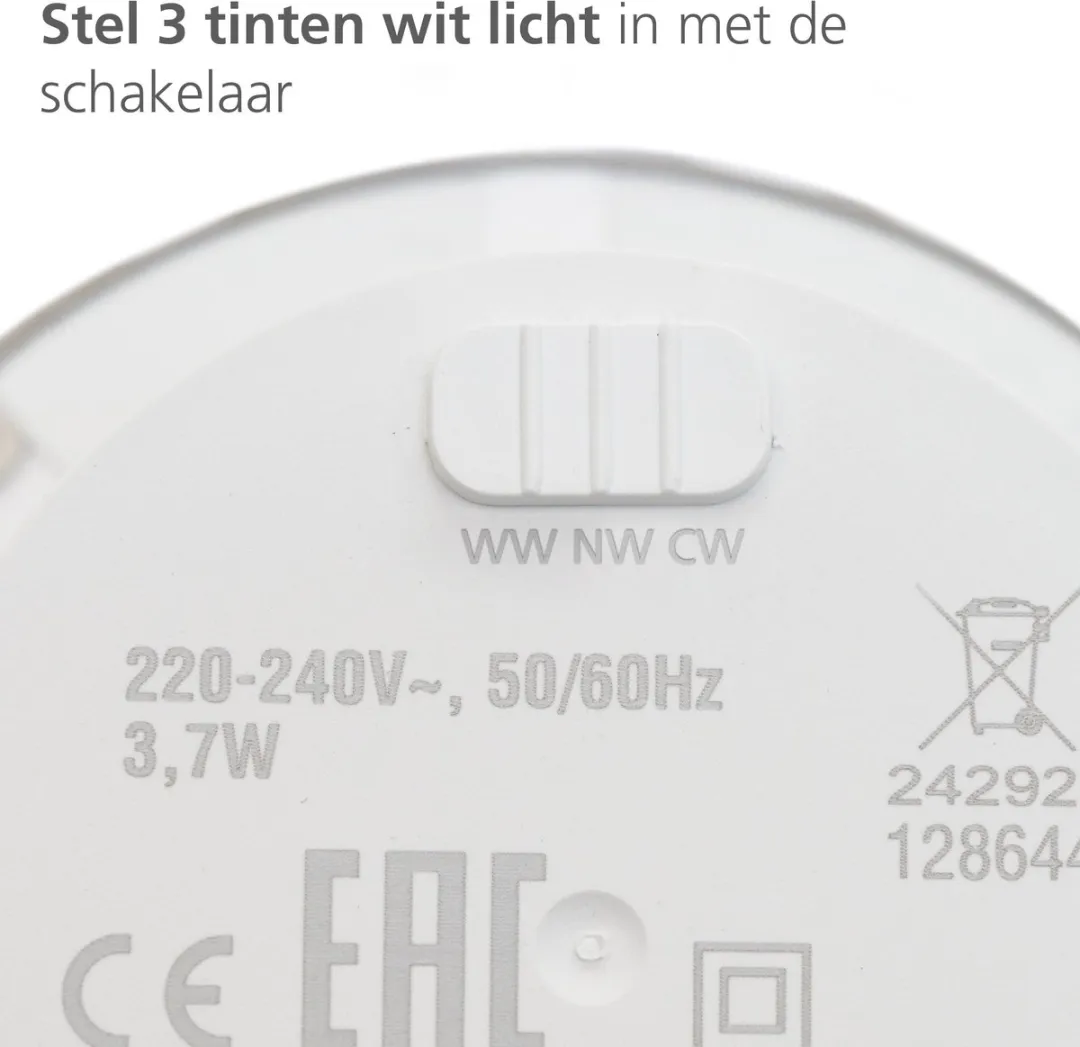 Eglo Fueva 6 Inbouwspot - Ø21.6cm - Zwart - Instelbaar wit licht