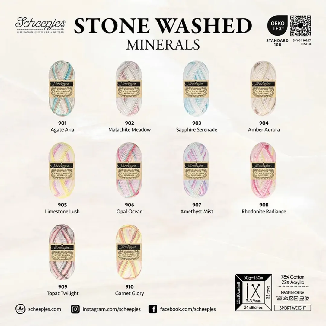 Scheepjes Stone Washed Minerals 909 Topaz - Wol