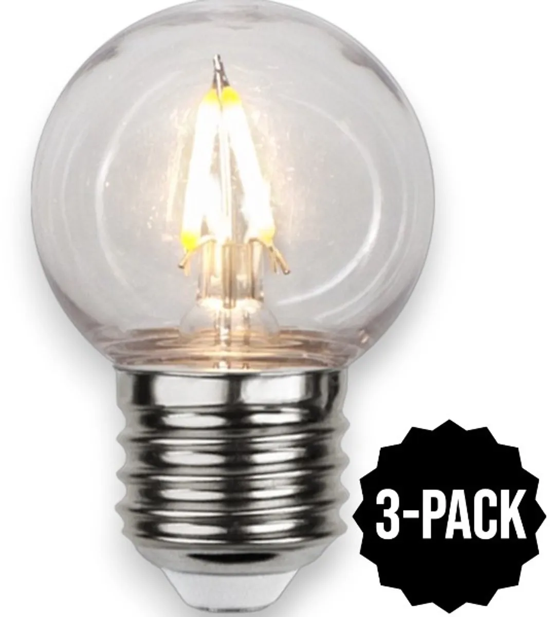 Star Trading Prikkabel Kogellamp E27 1.4W Extra Warm Wit