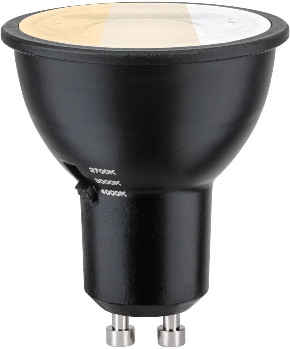 Paulmann LED Reflector GU10 650lm 6,9W 2700-4000K - Zwart mat