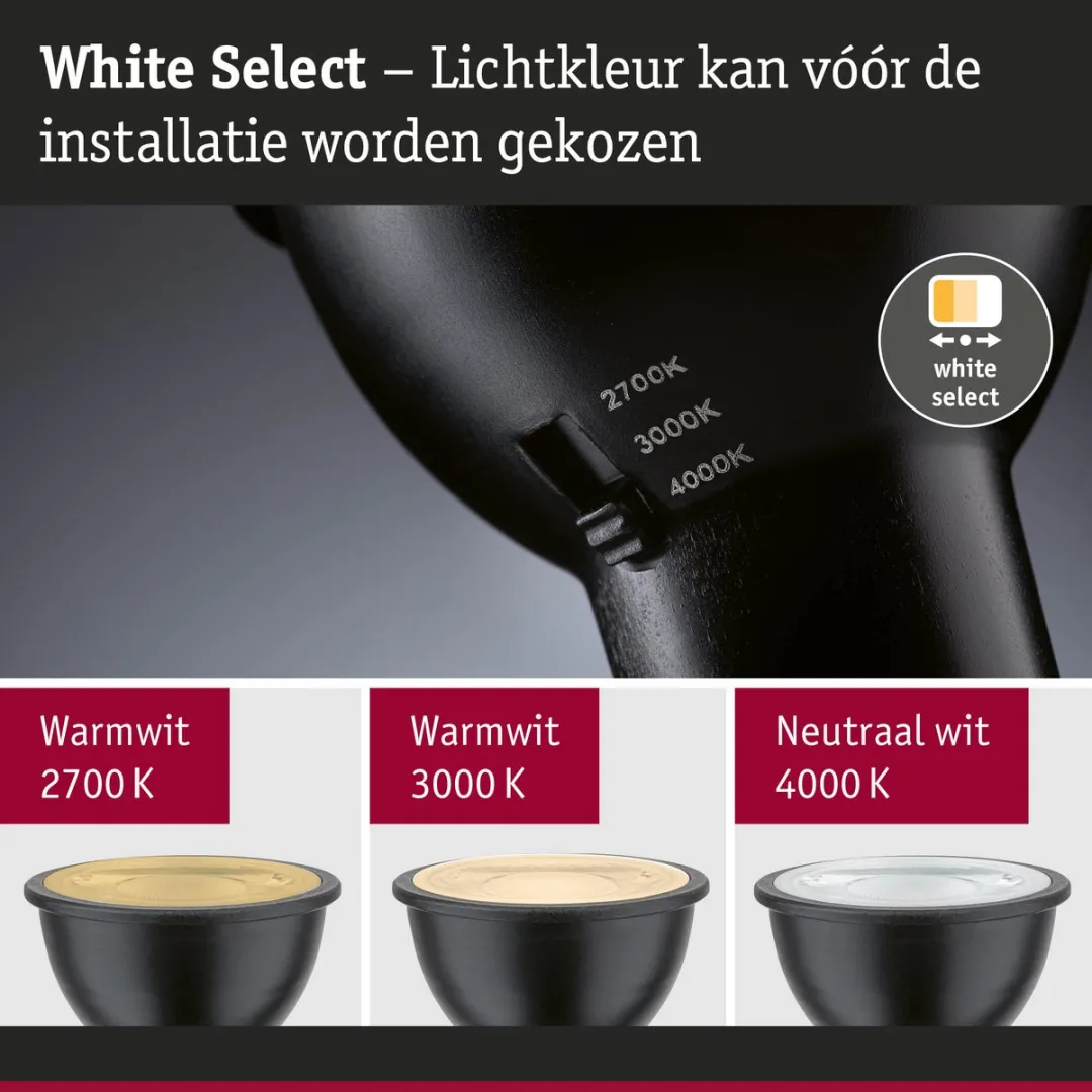 Paulmann LED Reflector GU10 650lm 6,9W 2700-4000K - Zwart mat - afbeelding 6 van 6
