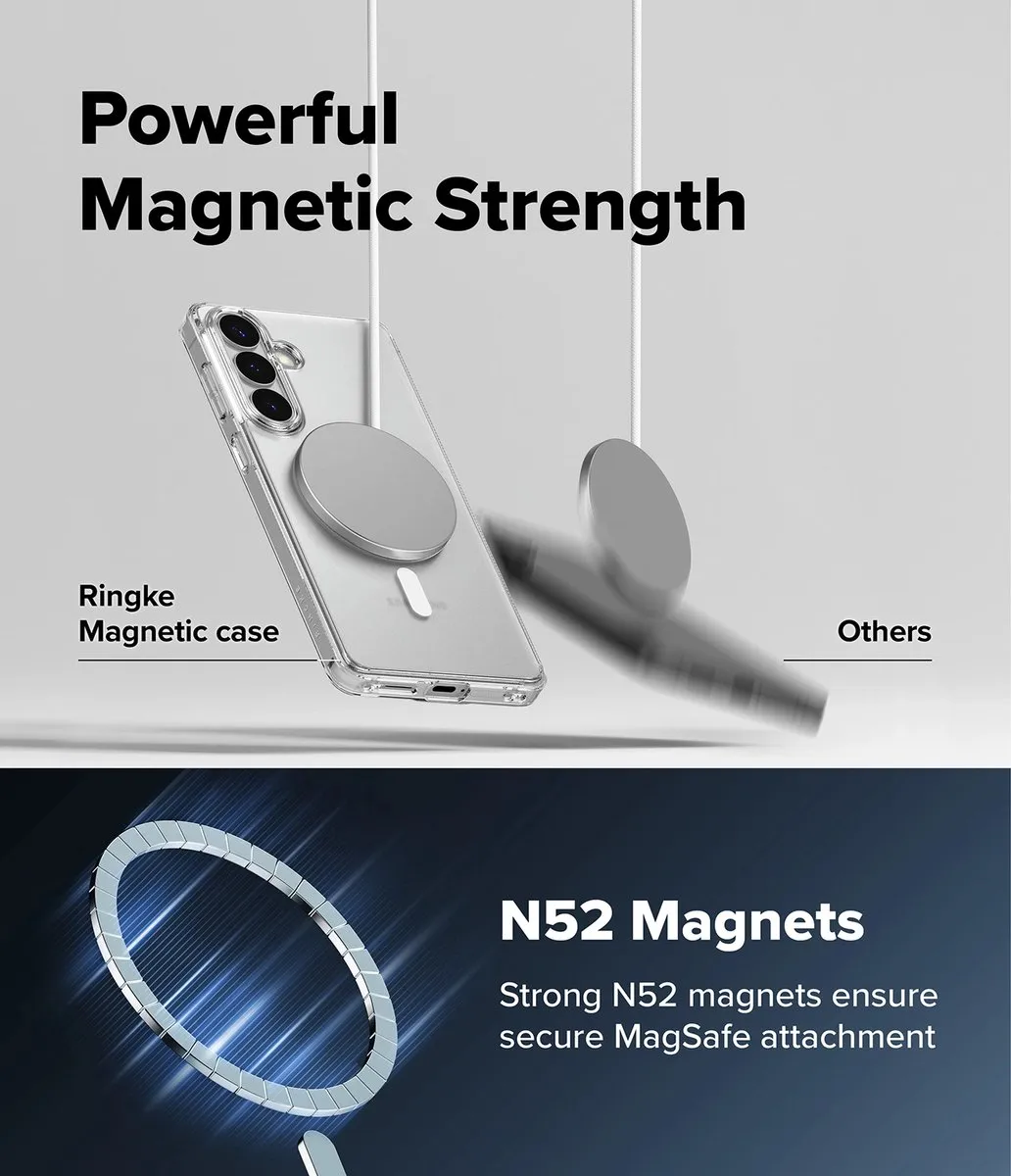 Ringke Fusion Magnetic Hoesje Samsung Galaxy S26 Plus - Matte Transparant
