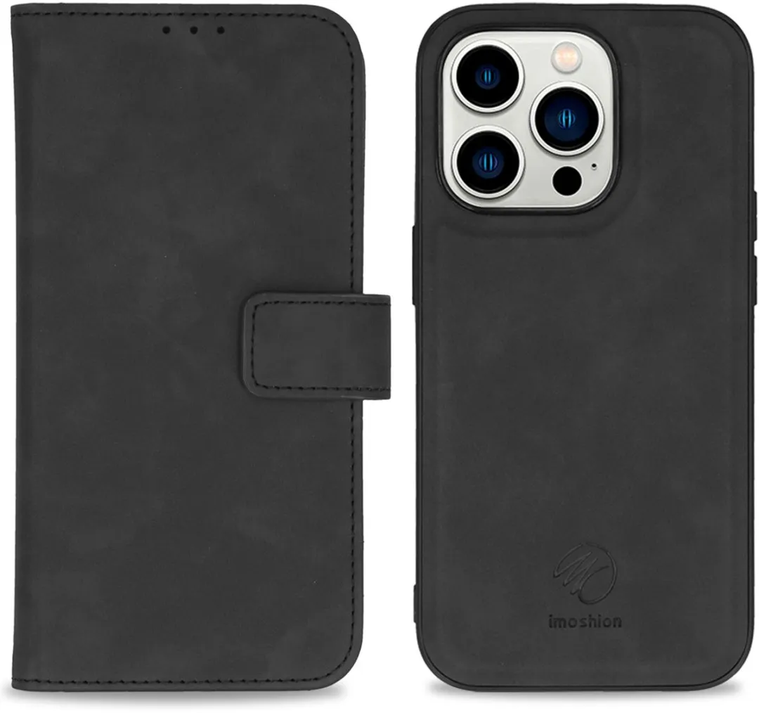 Imoshion Hoesje iPhone 14 Pro 2-in-1 Bookcase - 3 Pasjes - Zwart