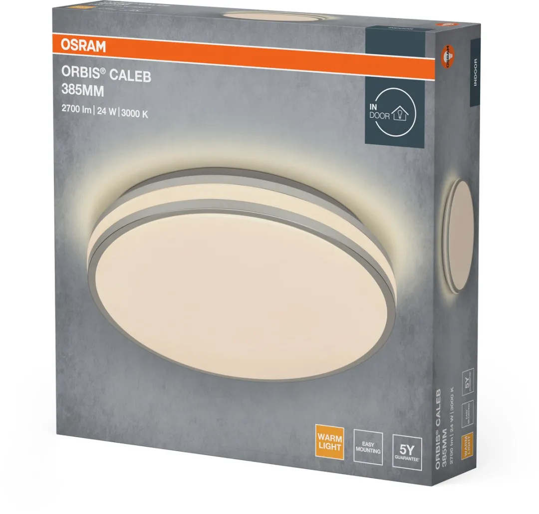 Osram Orbis Caleb LED Plafondlamp 24W 3000K - 385mm Zilver