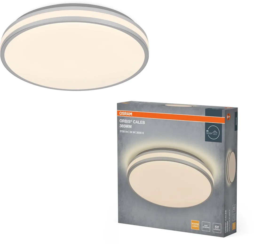 Osram Orbis Caleb LED Plafondlamp 24W 3000K - 385mm Zilver