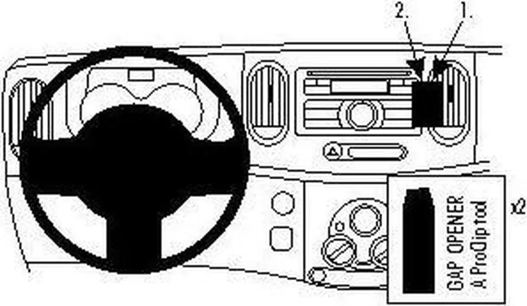 Brodit ProClip Houder Nissan Cube 2009-2014 854374 - Angled Mount