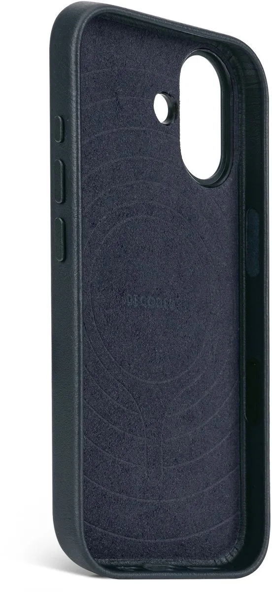 DECODED Leren Hoesje Geschikt voor iPhone 17 - Gemaakt van Premium ECCO Leer - Geschikt voor MagSafe - Navy Blauw