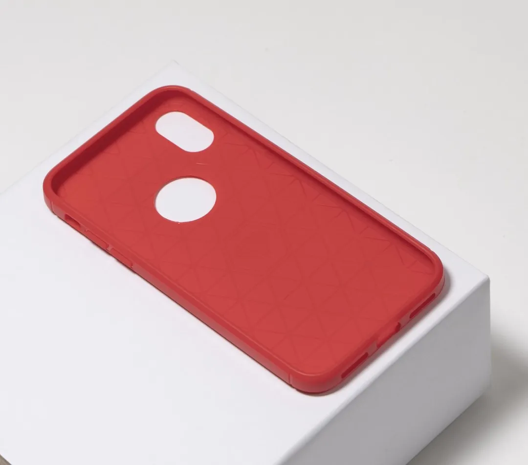 BMAX Carbon Hoesje iPhone X/XS - Rood - BMAX315151632
