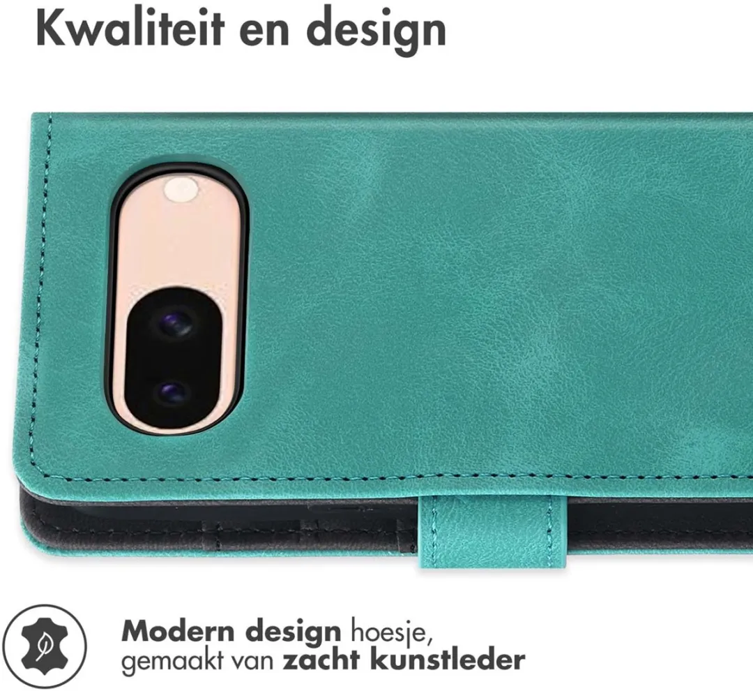 Imoshion Bookcase Hoesje Google Pixel 8a - 3 Pasjes - Turquoise