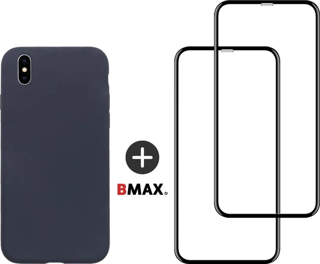 BMAX iPhone XS Siliconen Hoesje Donkerblauw